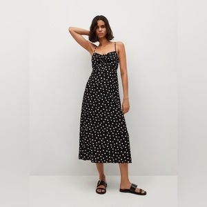 Mango Polka Dot Midi printed dress XS